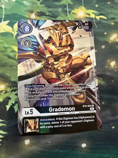 Grademon Dark BT9-064 GRADEMON ALTERNATIVE Art X Record Digimon Card Game £6.00 ...