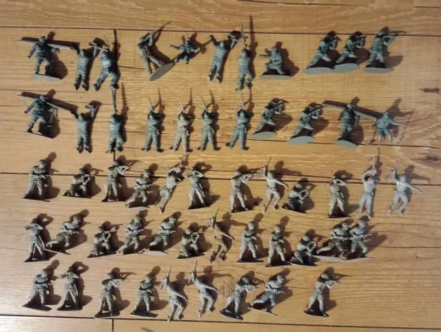 Vintage Airfix 1/32 Scale German Alpine and Russian Troops 50+ Figures 1970s