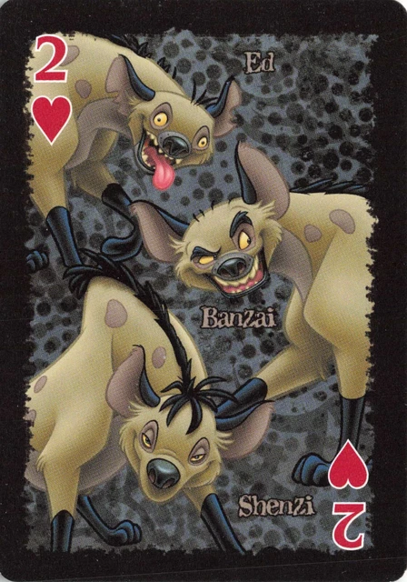 DISNEY VILLAINS ED Banzai Shenzi Single Swap Playing Card OOP Lion King ...