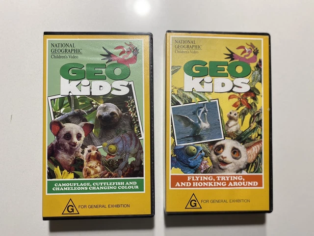 GEO KIDS NATIONAL Geographic Children's Video VHS Cassette Tape 1994 x