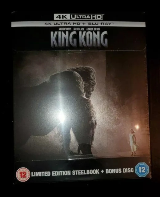 New Rare King Kong Limited Edition Steelbook + Bonus Disc 4K Bluray Ultra Hd Uhd