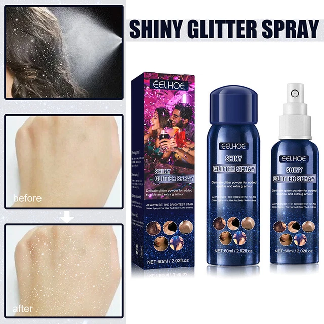 Destacador de maquillaje fiesta brillo brillo spray piel brillo brillo bonito