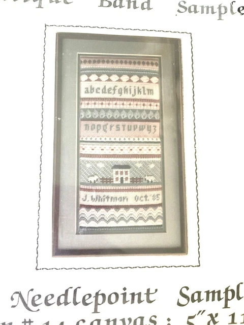 Muestreo de banda antiguo gráfico de agujas 14 unidades 5"" x 11"" nuevo de JBW Judy Whitman