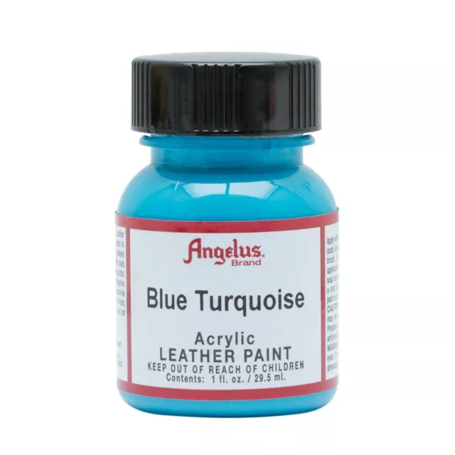 Angelus Acrylic paint BLUE TURQUOISE- 29.5ml For Leather & Synthetic FREE POST !