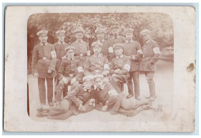 c1914-1918 WWI Medical Doctors German Soldiers RPPC Photo Unposted Postcard