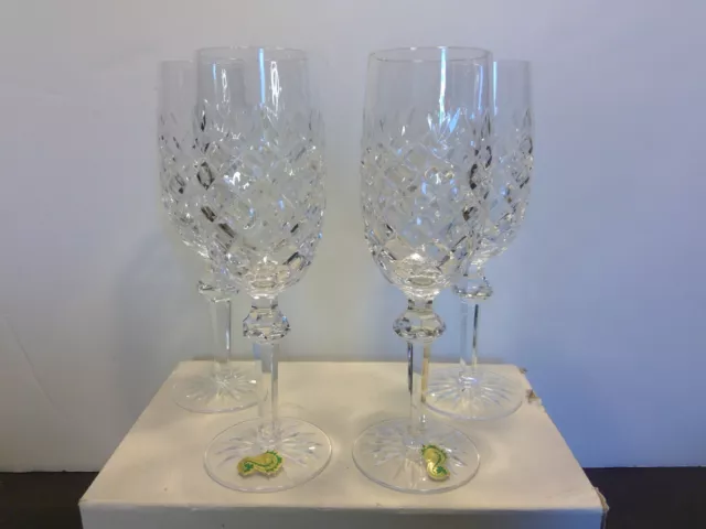 Set of 4 Waterford Crystal Powerscourt 8 1/8" Fluted Champagne Glasses