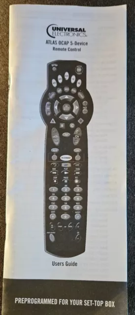 Atlas Universal Electronics Universal Atlas OCAP-5 Device Remote Control Manual