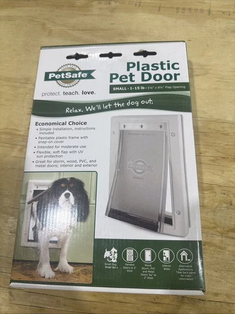 PETSAFE PLASTIC PET Door White PPA00-10958 Small 1-15 LB New £22.40 ...