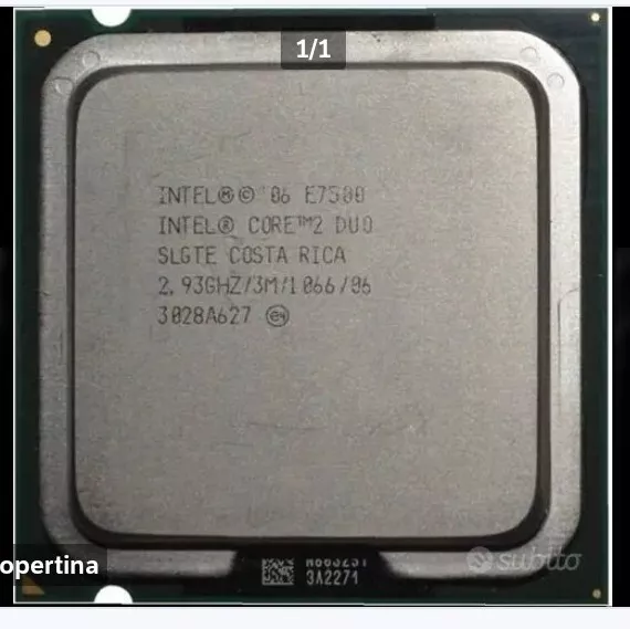 PROCESSORE SOCKET 775 INTEL CORE 2 DUO E7500  2.93 GHz / 3M / 1066