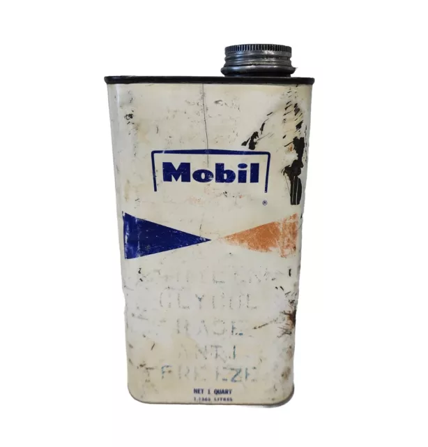 Mobil 1 Quart Vintage Australian Oil Tin Rough