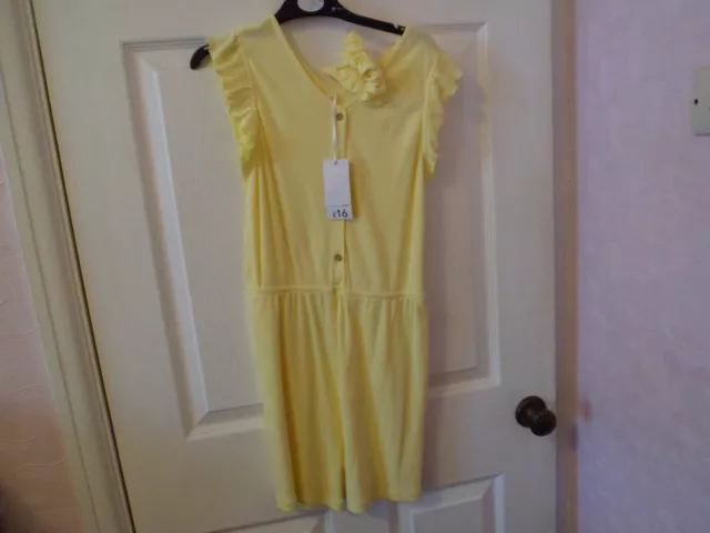 Girls Lemon Billie Faiers Playsuit With Hair Band Age 11-12 Years New With Tags