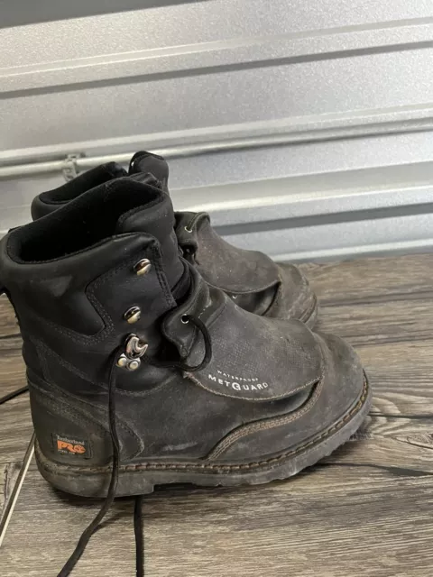 Timberland PRO Steel Toe Boots #53530 Mens Size 9 MetGuard Waterproof 8"
