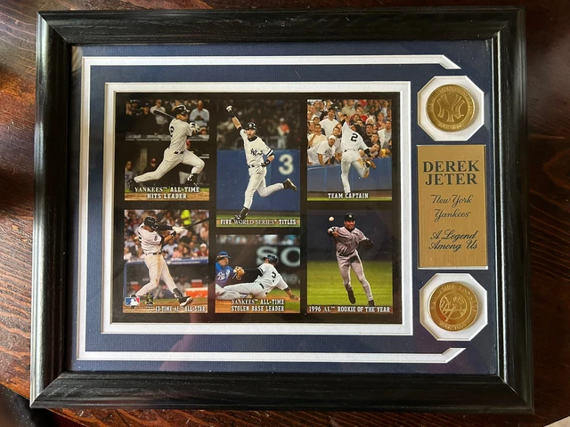 Derek Jester New York Yankees Plaque With 2 Gold Coins
