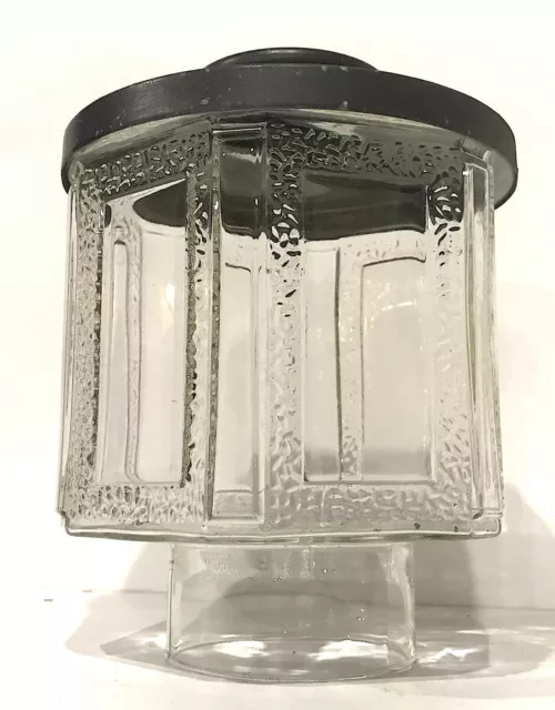 Ancien Lustre Plafonnier Art Déco En Verre Ou Dessus De Lampadaire