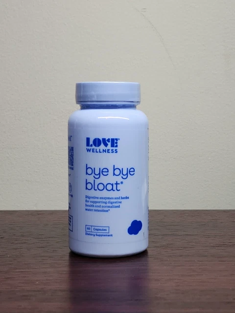 Love Wellness Bye Bye Bloat, Digestive Enzymes Supplement - 60 Capsules