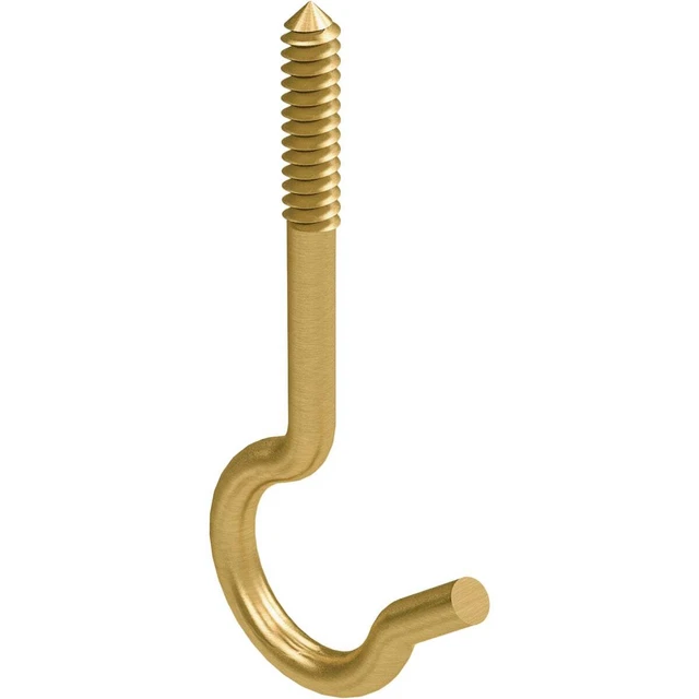 National 2-1/2 In. Brass Ceiling Hook (3-Pack) N274936 Pack of 5 National