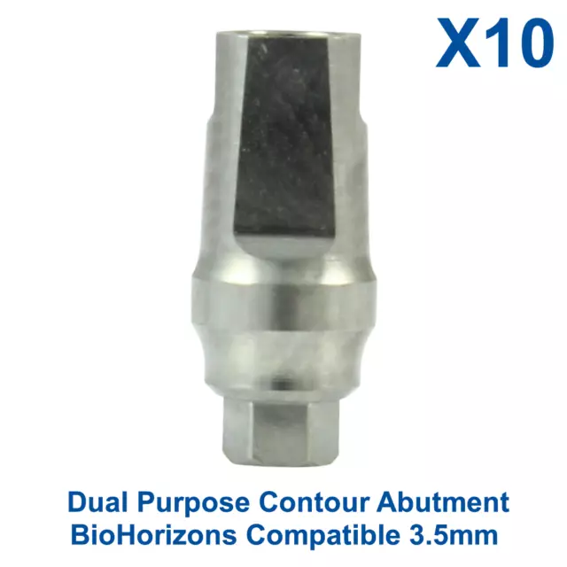 10 x pilier contour double usage compatible BioHorizons pour plantes dentaires 3,5 mm