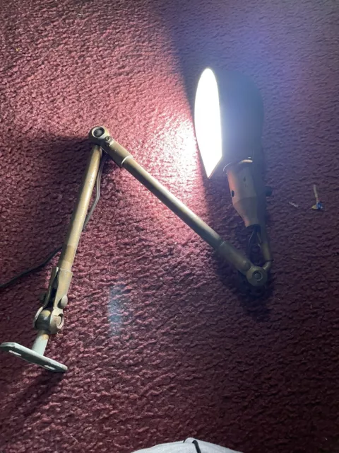 Vintage Industrial Machine Work Light Lamp Adjustable Steampunk #1
