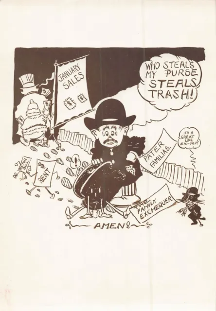 Who Ruba My Purse-Steals Trash-Pater Familias-Political Cartoon