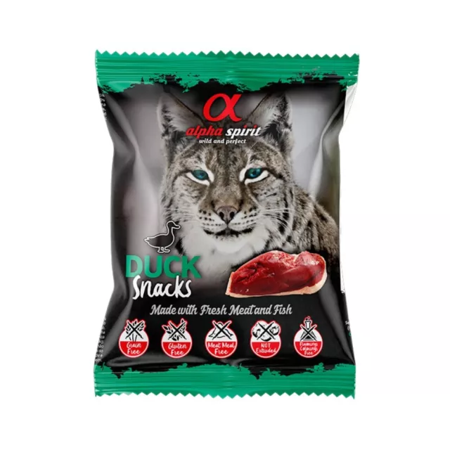 Alpha Spirit Snacks de Pato gato 24 bolsas x 50g