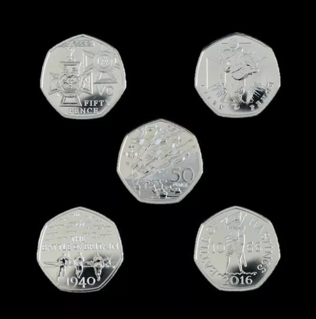 2019 50 Years of the 50p Set BUNC Fifty Pence Choose Your Coin Military Set