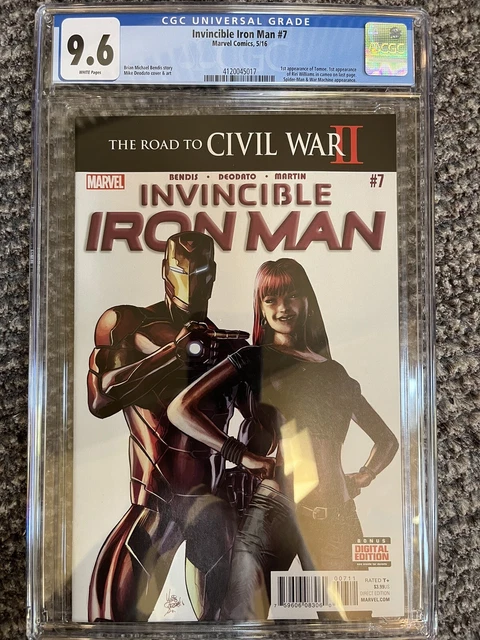 Invincible Iron Man 7 2016 CGC 9.6 1st appearance Riri Williams IRONHEART MCU