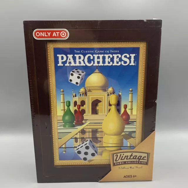 Parcheesi Vintage Game Collection MB Hasbro Wooden Bookshelf Box - New & Sealed