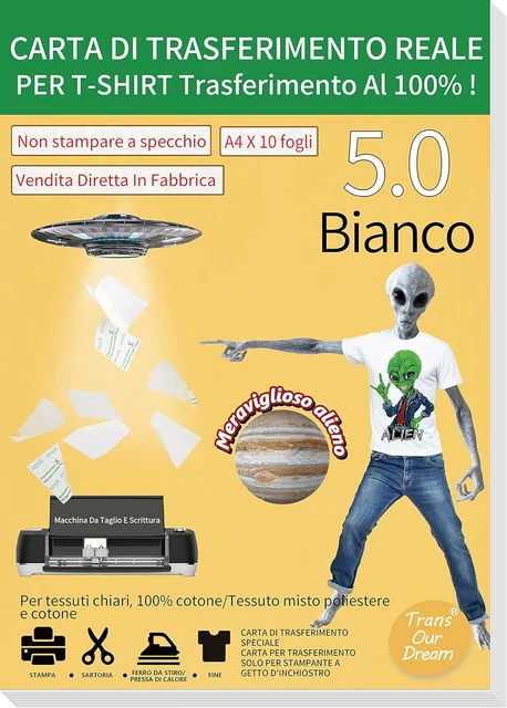 Fogli Di Trasferimento Inchiostro Sublimation - 10 Fogli 30,5x11,5cm Per Stampe Su Tazze E Magliette - Foto 10