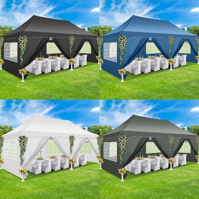 Pavillon 3x3/3x6m Faltpavillon Pop Up Wasserdicht Partyzelt Gartenzelt UV Schutz