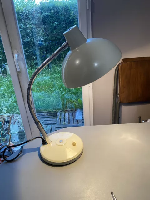 Lampe de bureau Design Vintage Métal Flexible chrome années 50 60 articulée