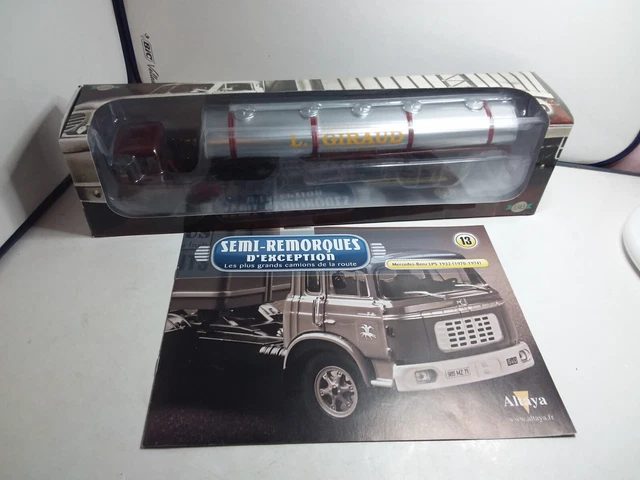 CAMION MERCEDES LPS1932 1970-1974 FRIGO Roquefort Semi Remorque Altaya 143