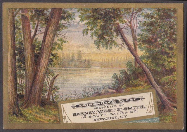 Barney West & Smith Dry Goods Millinery trade card 1880s Syracuse NY