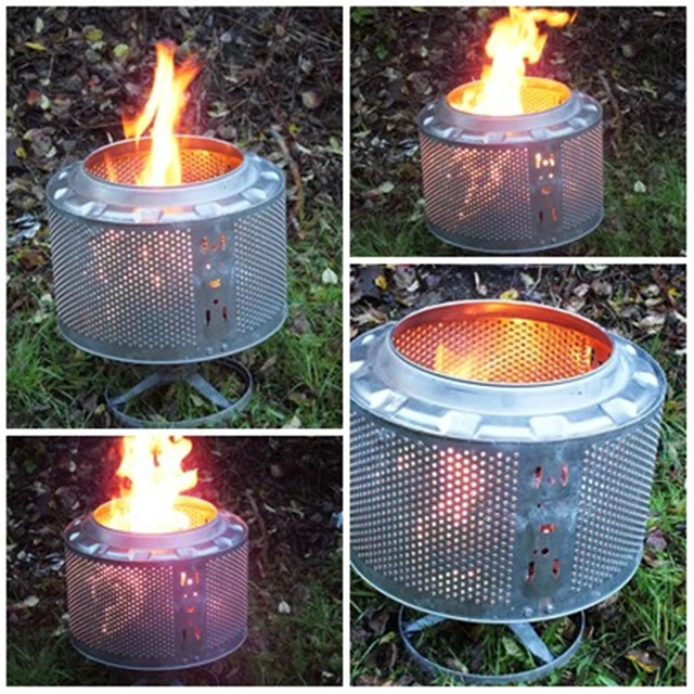 WASCHMASCHINENTROMMEL ALS EVENTBELEUCHTUNG, Feuerstelle, Outdoorheizung
