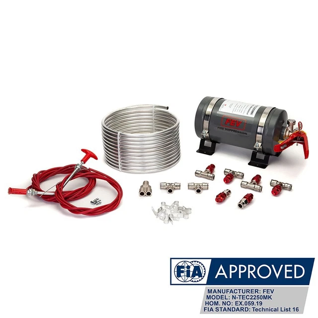 FEV 2.25KG 3M Novec 1230 Mécanique Fia Gas Course Voiture Feu Suppression System