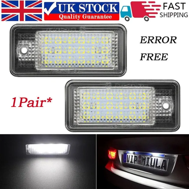 For Audi A3 8P 2004-12 Xenon White LED License Number Plate Light Lamp No Error