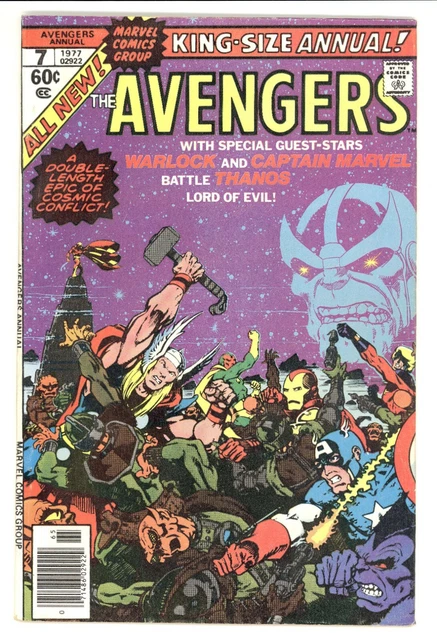 Avengers Annual #7 Vf/Nm 9.0 Thanos Death Of Warlock Starlin Marvel Comics 1977