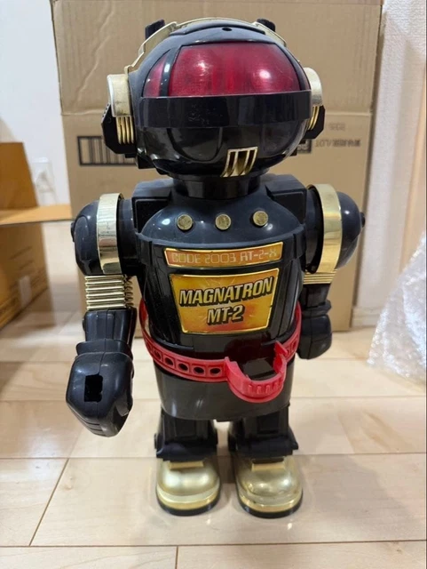 Vtg 1984 MAGNATRON MT-2 Plastic Toy ROBOT New Bright Hong Kong 15 AS-IS READ