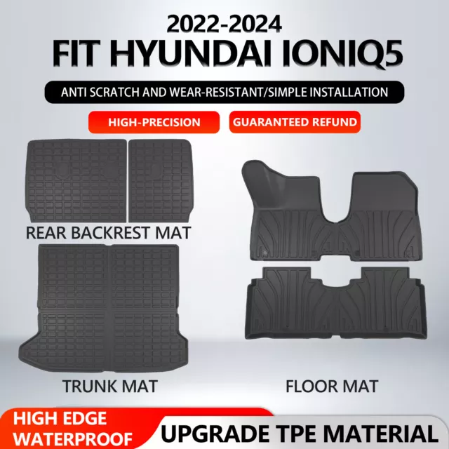 FOR 20222024 HYUNDAI Ioniq 5 Floor Mats Backrest Mat Trunk Mat Cargo