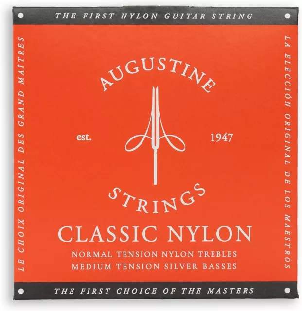 Augustine Classic Red Label D4 Einzelsaite für Klassik-Gitarre, Medium Tension