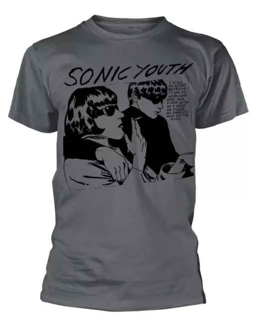 Sonic Youth Goo Album Cover Grey T-Shirt  OFFICIAL