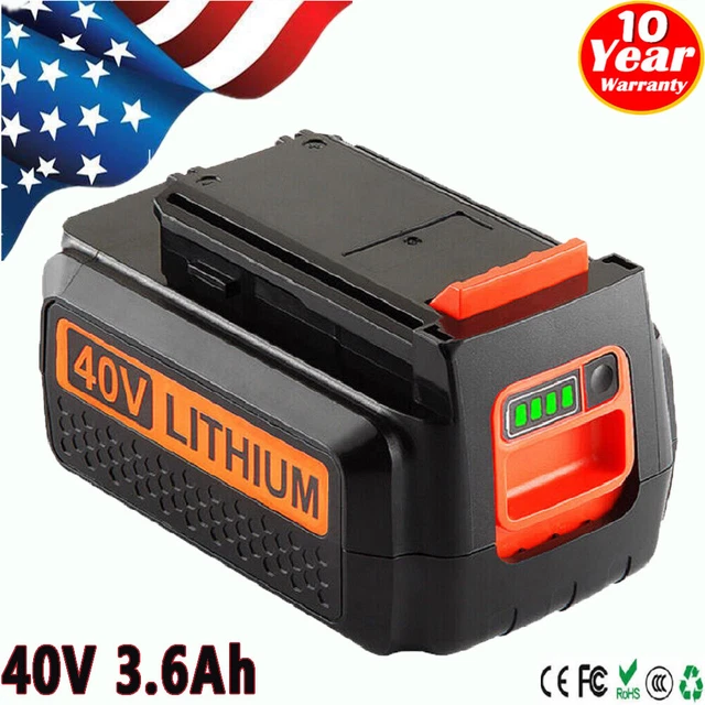 40V Lithium Battery for Black and Decker LBXR36 3.6AH 40 Volt Max LBX2040
