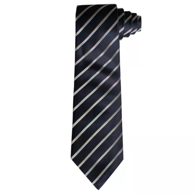Paul Smith Men Silk Woven Stripe Tie 8cm Made In Italy New Was £85.00