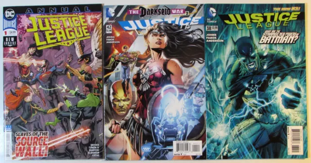 Justice League Lot of 3 #38,42,Annual 1 DC Comics (2015) 1st Print Comic Books