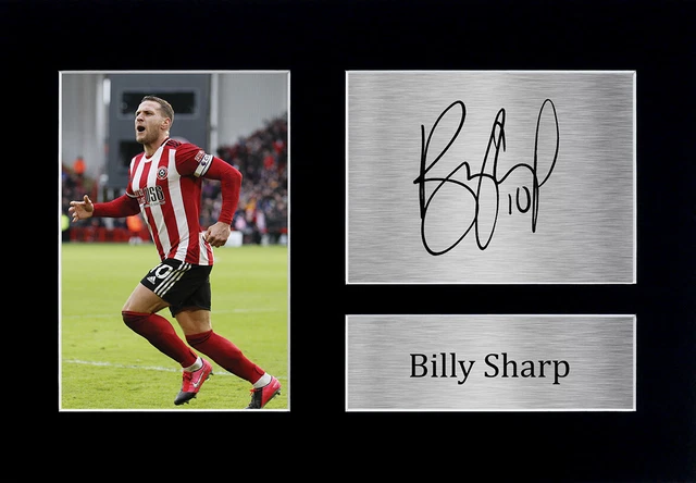 Billy Sharp Signed Pre Printed Autograph A4 Photo Gift For Sheffield United Fan