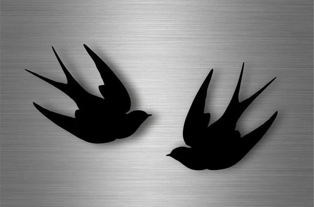 Autocollant Silhouette Corbeau Noir Pour Voiture Ou Moto - Décoration - Neuf, Fabriqué En France