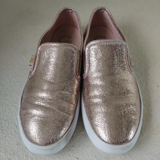 G by Guess Womens 6 Malden7 Pink Metallic Rose Gold Slip on Comfort Sneaker Shoe 2