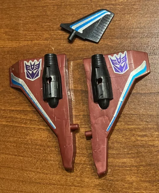 Piezas de accesorios vintage Ramjet 1985 ala derecha e izquierda G1 Transformers