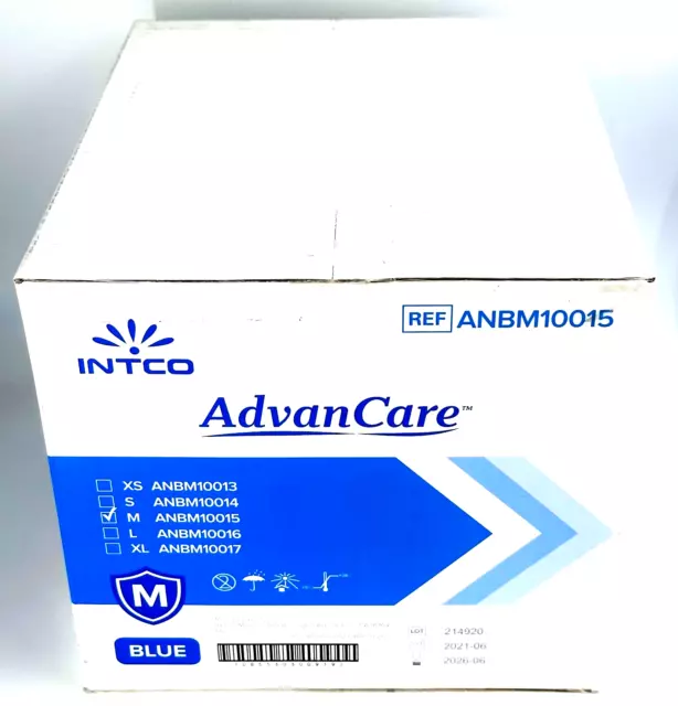 AdvanCare Nitrile Exam Gloves, Powder-Free, Medical Grade - CASE - Size Medium