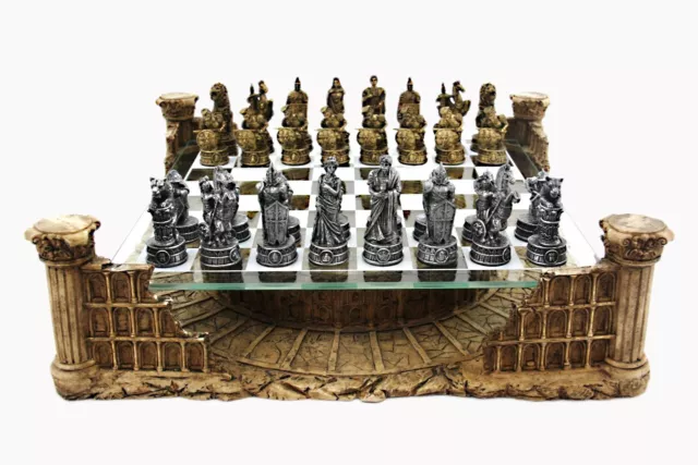 Dal Rossi Italy Colosseum Resin Chess Set 16" Board - Brand New