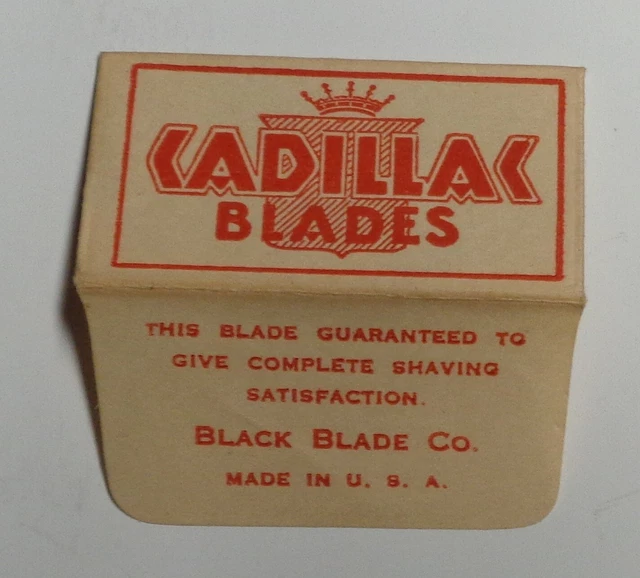 Vintage Razor Blade CADILLAC Black Blade Co RARE